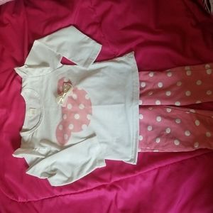 Minnie Polka-dot Outfit 24mos. , 2t, sz. 90
